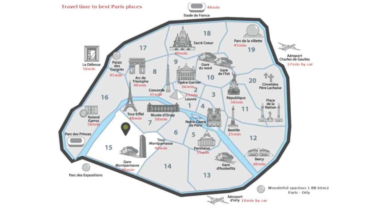 Grand F4 De 70M2 Pour 6 Personnes - Paris 12Eme Gare De Lyon, Orly Airport Leilighet Thiais Eksteriør bilde